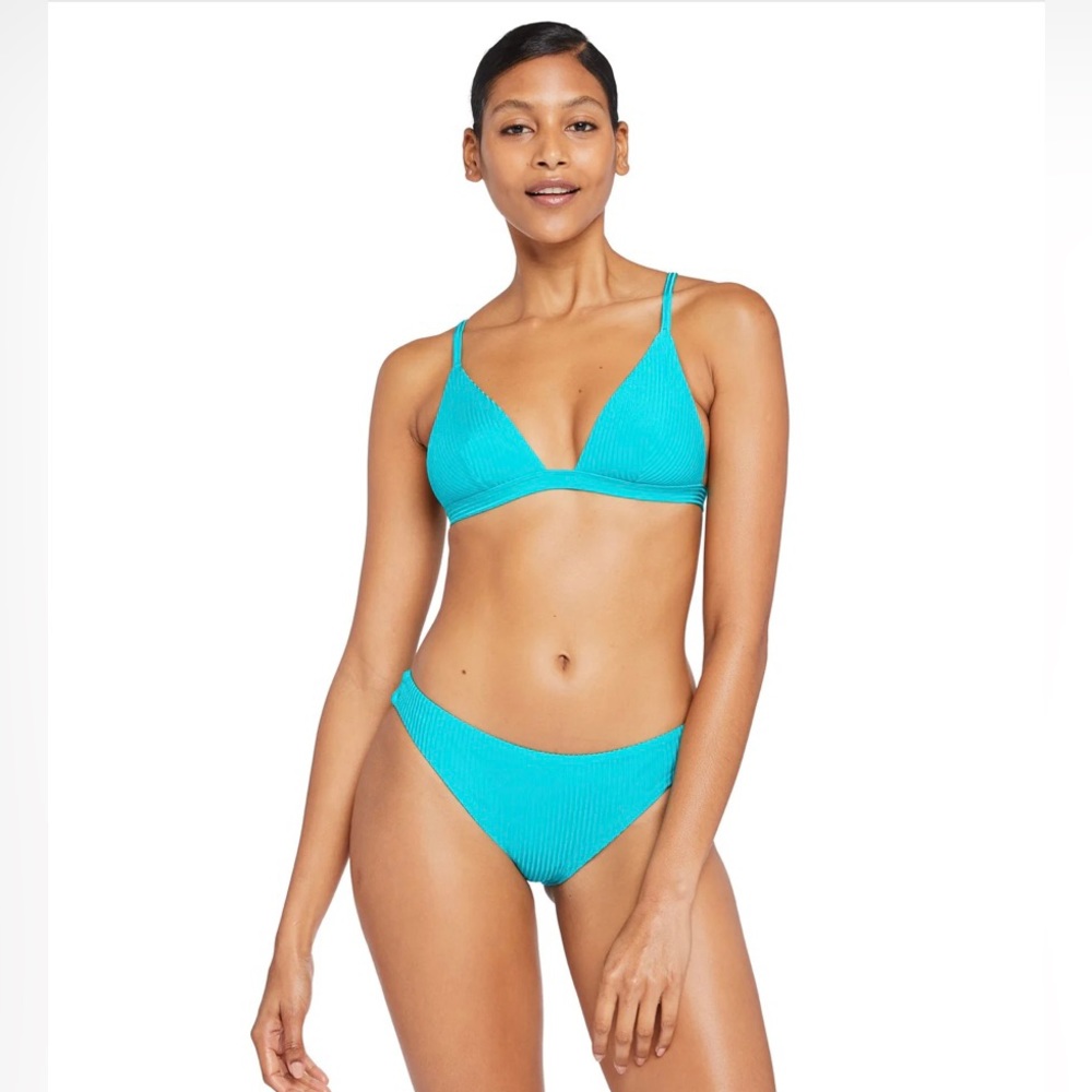 💚💙NEW VITAMIN A MIDORI BOTTOM IN SHINY TURQUOISE ECO RIB